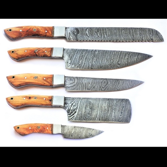 Custom Handmade Chef Knives Set, Best Quality gift - Picture 3 of 5